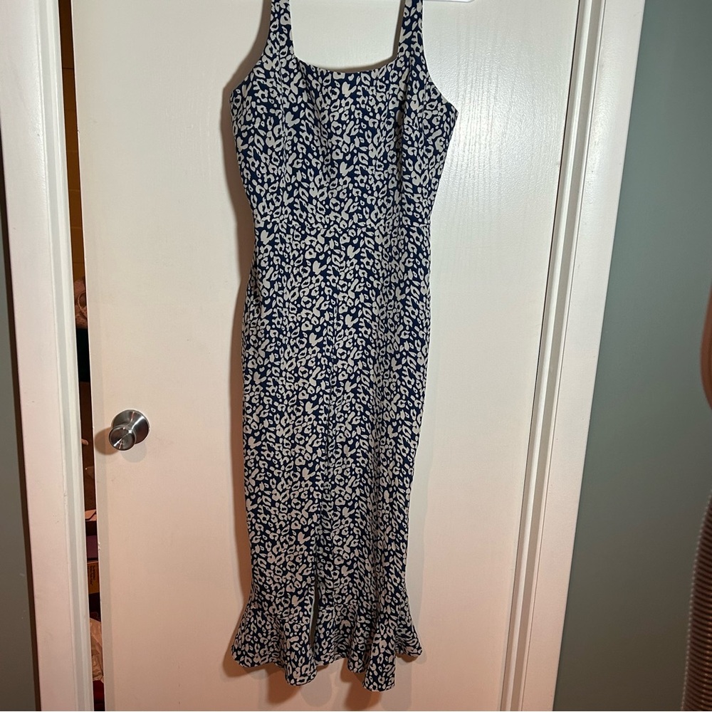 NWOT Lucy Paris‎ blue cheetah jumpsuit medium